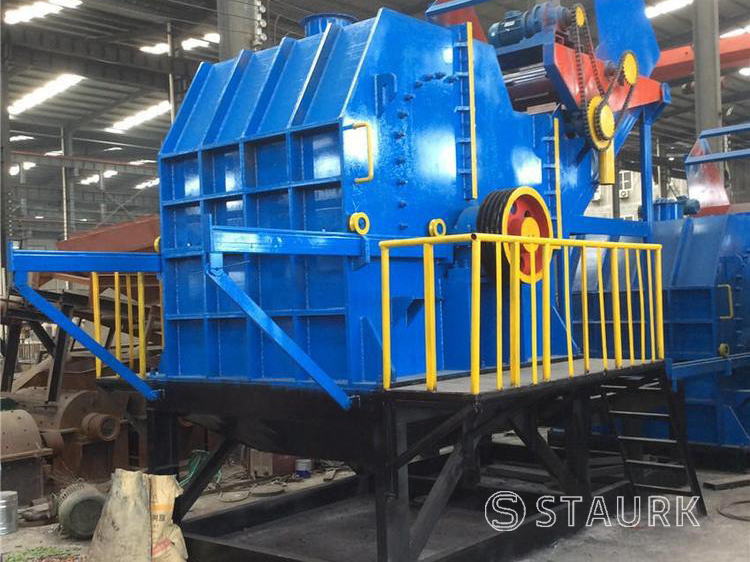 China used scrap car crusher crushing cutting car shredder machine waste
