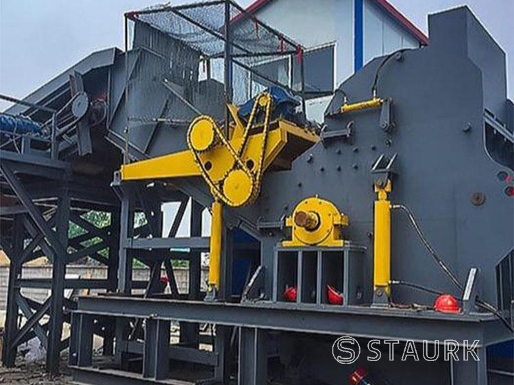 China used scrap car crusher crushing cutting car shredder machine waste