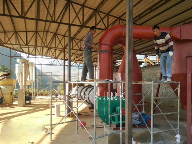 Wood sawdust dryer, China wood chip powder sawdust rotary dryer| staurk