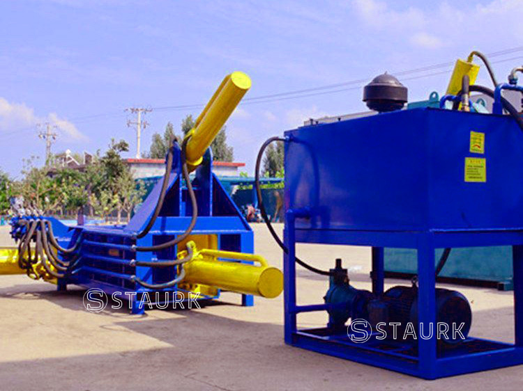 China metal baler,steel tank baling press briquette machine