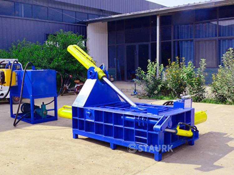 China metal baler,steel tank baling press briquette machine