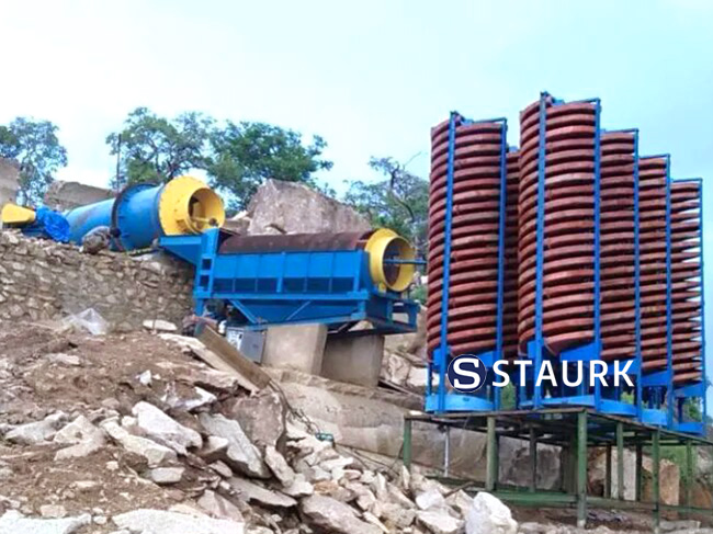 China spiral chute separator gold spiral wheel concentrator ore