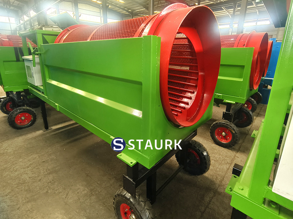 Firewood tumbler for sale China wood chips trommel screener