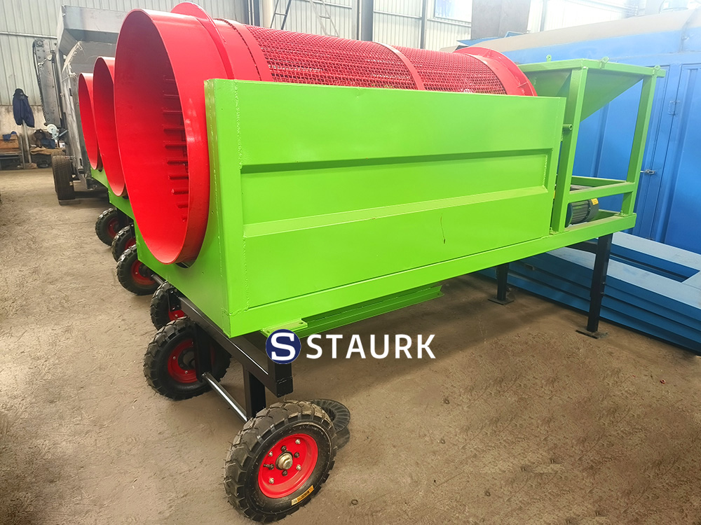 Firewood tumbler for sale China wood chips trommel screener