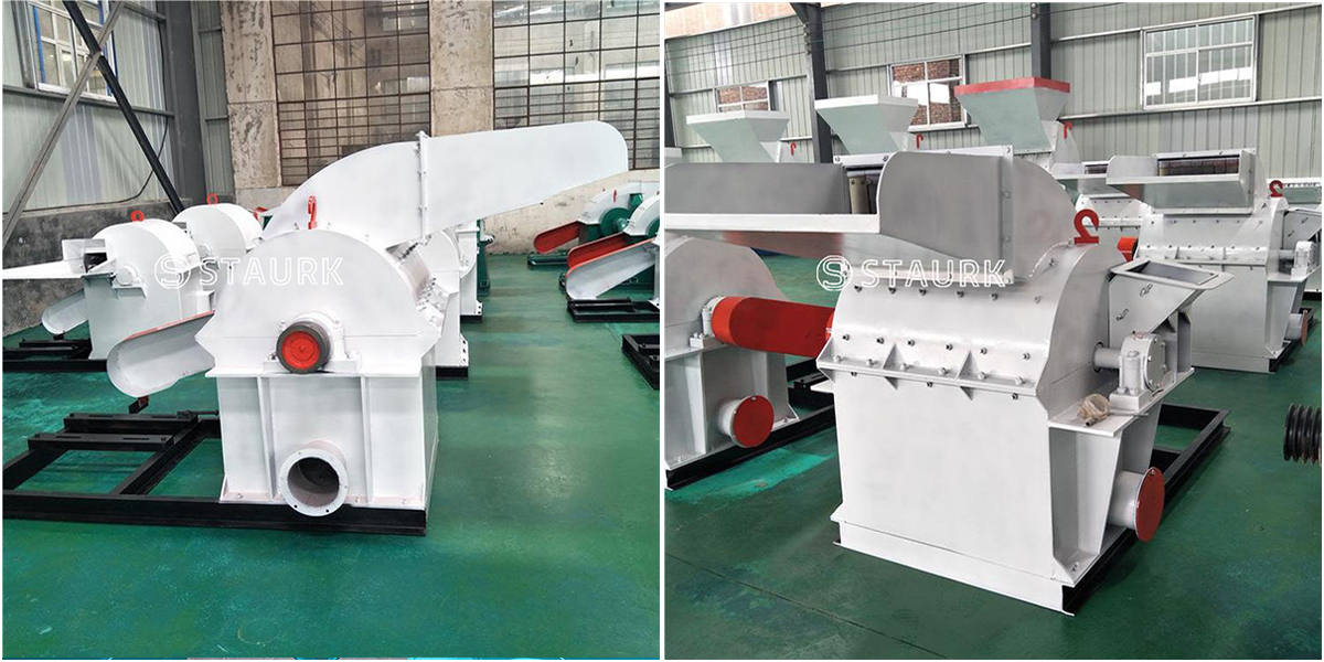 China Double feed wood Sawdust machine cheap factory price shredder crusher