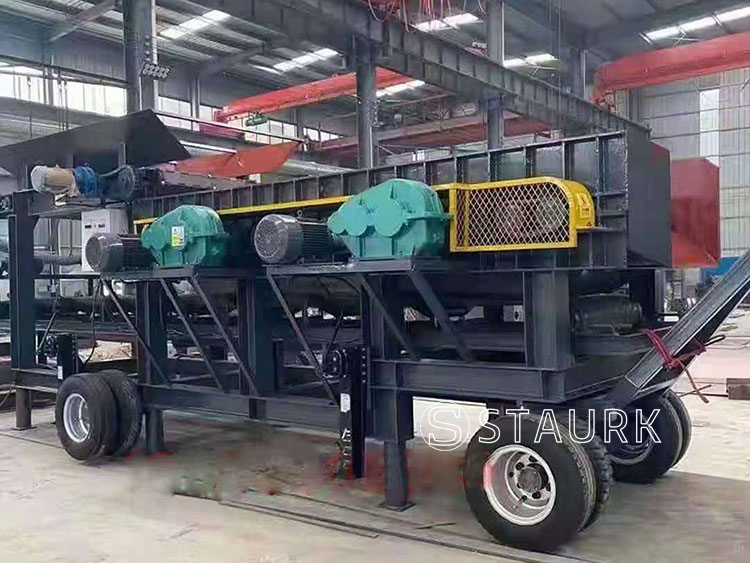 portable mobile Soil stone separator roller screen machine China