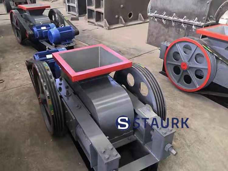 Small mini double roll crusher sold to Indonesia,Asia 5-10 t/h