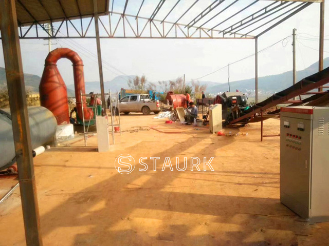 3 ton per hour wood sawdust dryer , sawdust rotary dryer