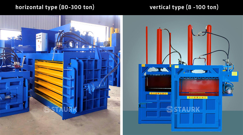 China vertical paper baler and horizontal paper baling machine