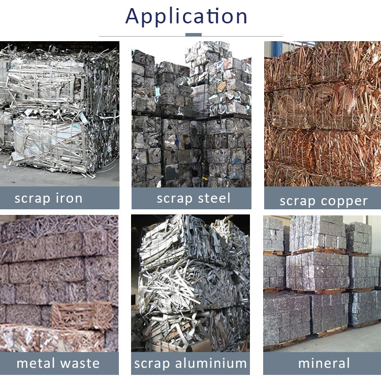 Application of metal baler, metal baling machine