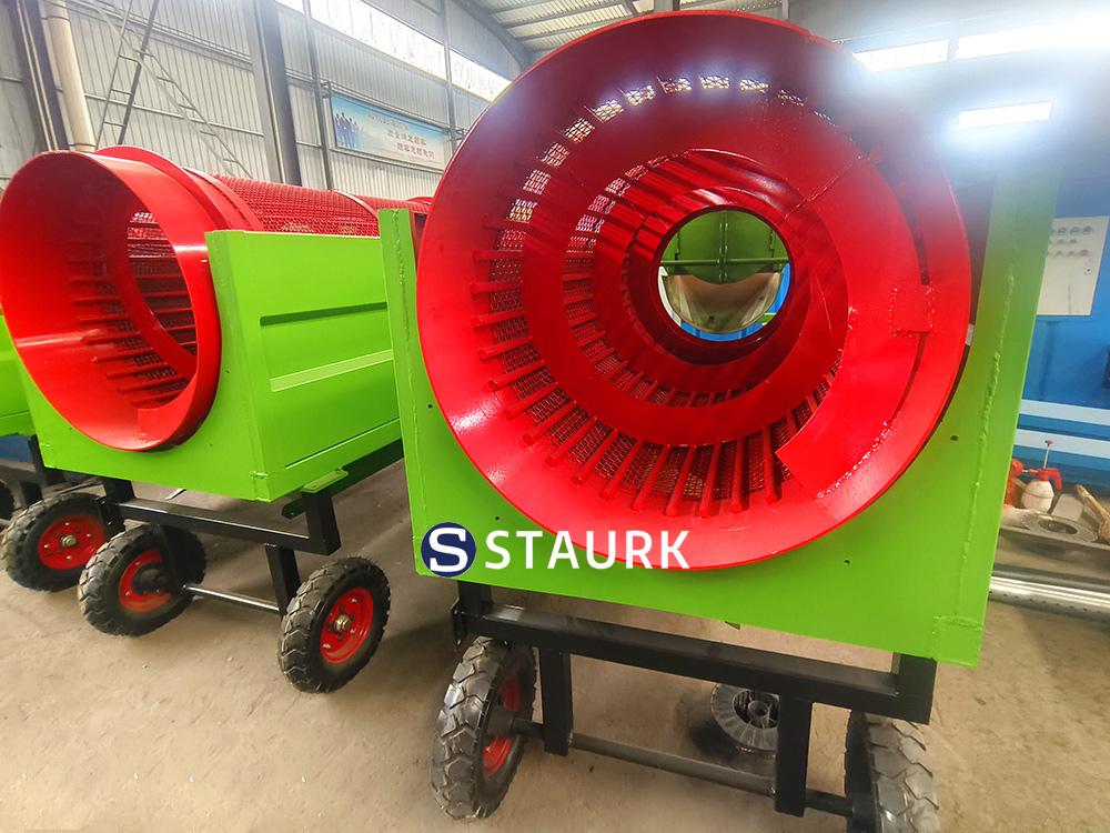 Firewood tumbler for sale China wood chips trommel screener