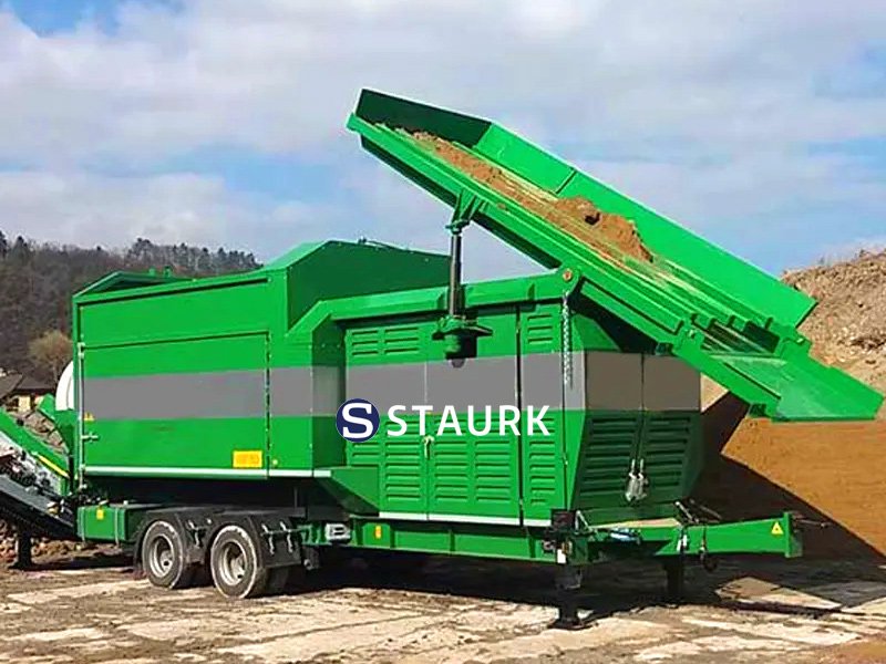 Compost trommel screener China mobile composting sifter for sale
